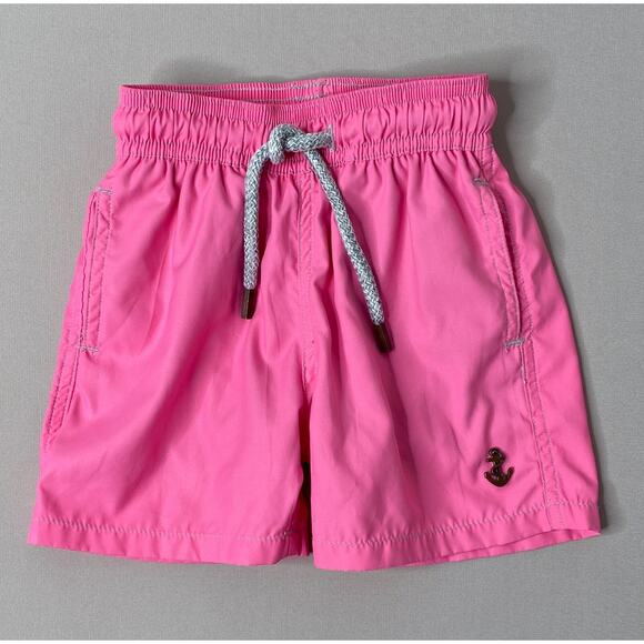 Retromarine Bright Pink Swim Trunks w/Anchor Ornament Boys S/2-4 Yrs